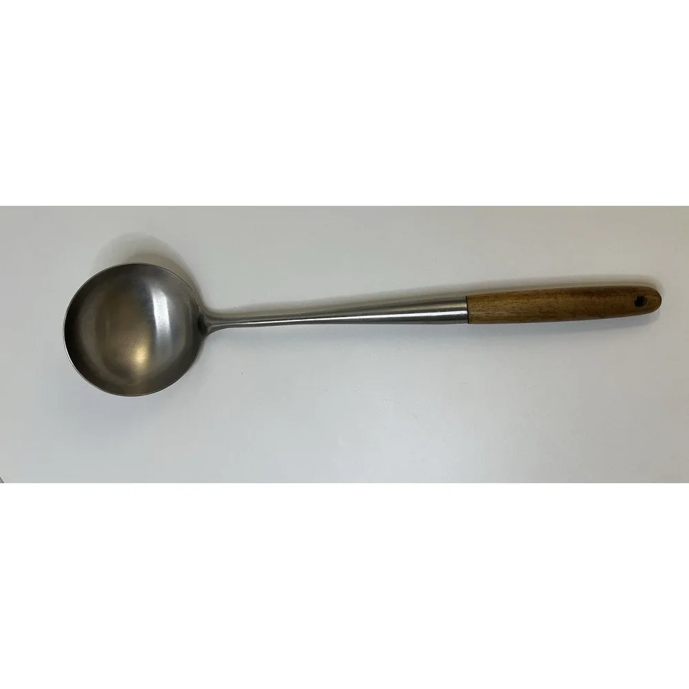 Ladle Forged Stainless Steel Utensil Serving Ladle Wood Handle 16